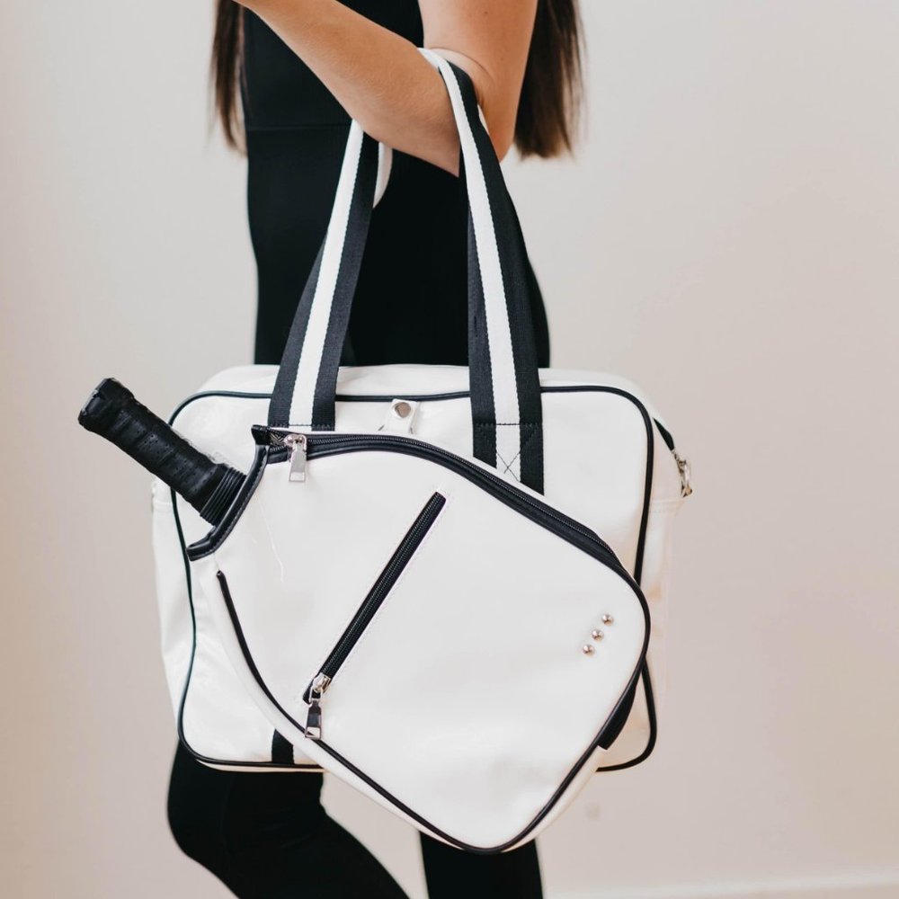 Pickleball Bag - Patent Vegan Leather